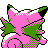 Clefable shiny back-facing sprite from Pokémon Crystal