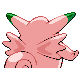 Clefable shiny back-facing sprite from Pokémon Pearl