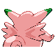 Clefable shiny back-facing sprite from Pokémon SoulSilver