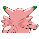 Clefable shiny back-facing sprite from Pokémon Platinum