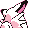Clefable back-facing sprite from Pokémon Blue
