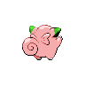 Clefairy shiny back-facing sprite from Pokémon Black