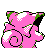 Clefairy shiny back-facing sprite from Pokémon Silver