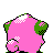 Cleffa shiny back-facing sprite from Pokémon Gold