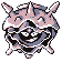 Cloyster front-facing sprite from Pokémon Blue