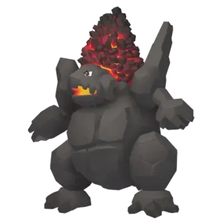 Coalossal front-facing sprite from Pokémon Sword