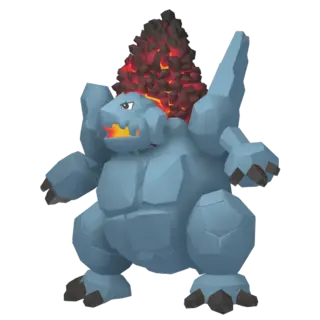 Coalossal shiny front-facing sprite from Pokémon Sword