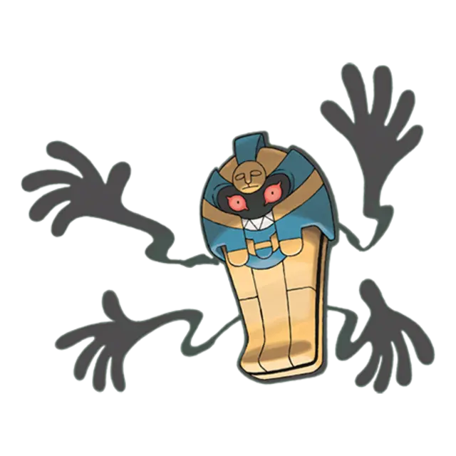 Cofagrigus, the Coffin Pokémon — Ghost-type Pokémon official artwork