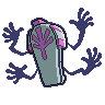 Cofagrigus shiny back-facing sprite from Pokémon Black 2