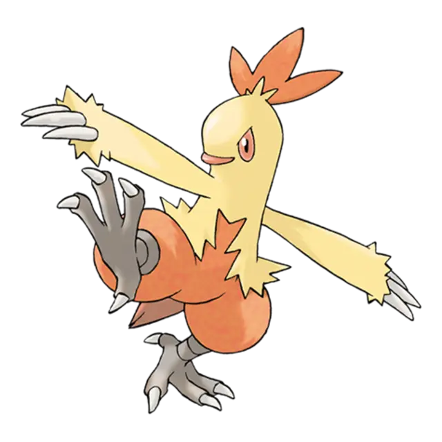 Combusken, the Young Fowl Pokémon — Fire/Fighting-type Pokémon official artwork