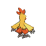 Combusken back-facing sprite from Pokémon White 2