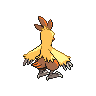 Combusken shiny back-facing sprite from Pokémon White 2