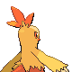 Combusken back-facing sprite from Pokémon Diamond