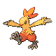 Combusken front-facing sprite from Pokémon Diamond