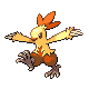 Combusken shiny front-facing sprite from Pokémon Diamond
