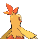 Combusken back-facing sprite from Pokémon SoulSilver