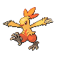 Combusken front-facing sprite from Pokémon SoulSilver