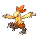 Combusken shiny front-facing sprite from Pokémon SoulSilver