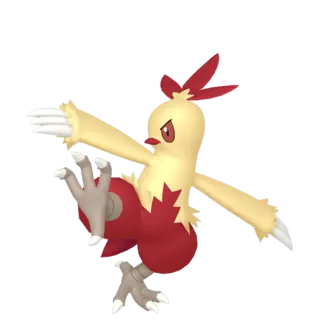 Combusken shiny front-facing sprite from Legends Za