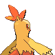 Combusken back-facing sprite from Pokémon Platinum