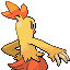 Combusken back-facing sprite from Pokémon Ruby