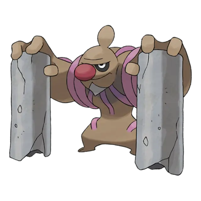 Conkeldurr, the Muscular Pokémon — Fighting-type Pokémon official artwork