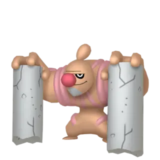 Conkeldurr front-facing sprite from Pokémon Y