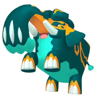 Copperajah front-facing sprite from Pokémon Violet