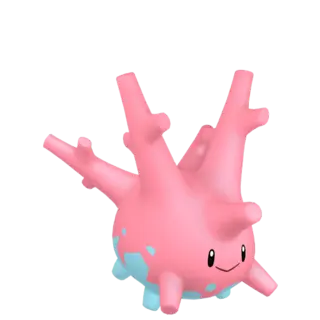 Corsola front-facing sprite from Pokémon Brilliant Diamond