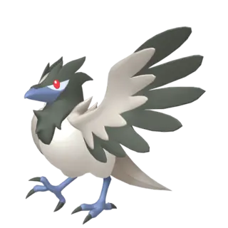 Corvisquire shiny front-facing sprite from Mega Dimension