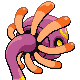 Cradily shiny back-facing sprite from Pokémon SoulSilver