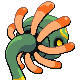Cradily back-facing sprite from Pokémon Platinum