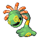 Cradily front-facing sprite from Pokémon Platinum