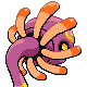 Cradily shiny back-facing sprite from Pokémon Platinum
