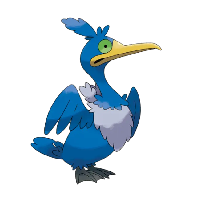 Cramorant, the Gulp Pokémon — Flying/Water-type Pokémon official artwork