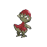 Cranidos shiny back-facing sprite from Pokémon Black