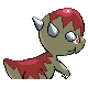 Cranidos shiny back-facing sprite from Pokémon SoulSilver