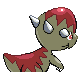 Cranidos shiny back-facing sprite from Pokémon Platinum
