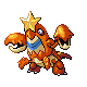 Crawdaunt front-facing sprite from Pokémon Pearl
