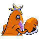 Crawdaunt shiny back-facing sprite from Pokémon Pearl