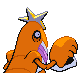 Crawdaunt shiny back-facing sprite from Pokémon Platinum