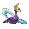 Cresselia shiny back-facing sprite from Pokémon Black 2
