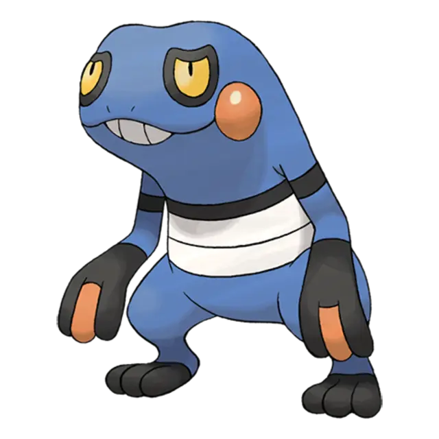 Croagunk, the Toxic Mouth Pokémon — Poison/Fighting-type Pokémon official artwork