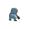 Croagunk shiny back-facing sprite from Pokémon Black