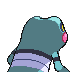 Croagunk shiny back-facing sprite from Pokémon Diamond