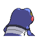 Croagunk back-facing sprite from Pokémon SoulSilver