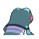 Croagunk shiny back-facing sprite from Pokémon SoulSilver