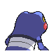 Croagunk back-facing sprite from Pokémon Platinum