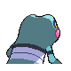 Croagunk shiny back-facing sprite from Pokémon Platinum