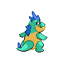 Croconaw shiny back-facing sprite from Pokémon White 2